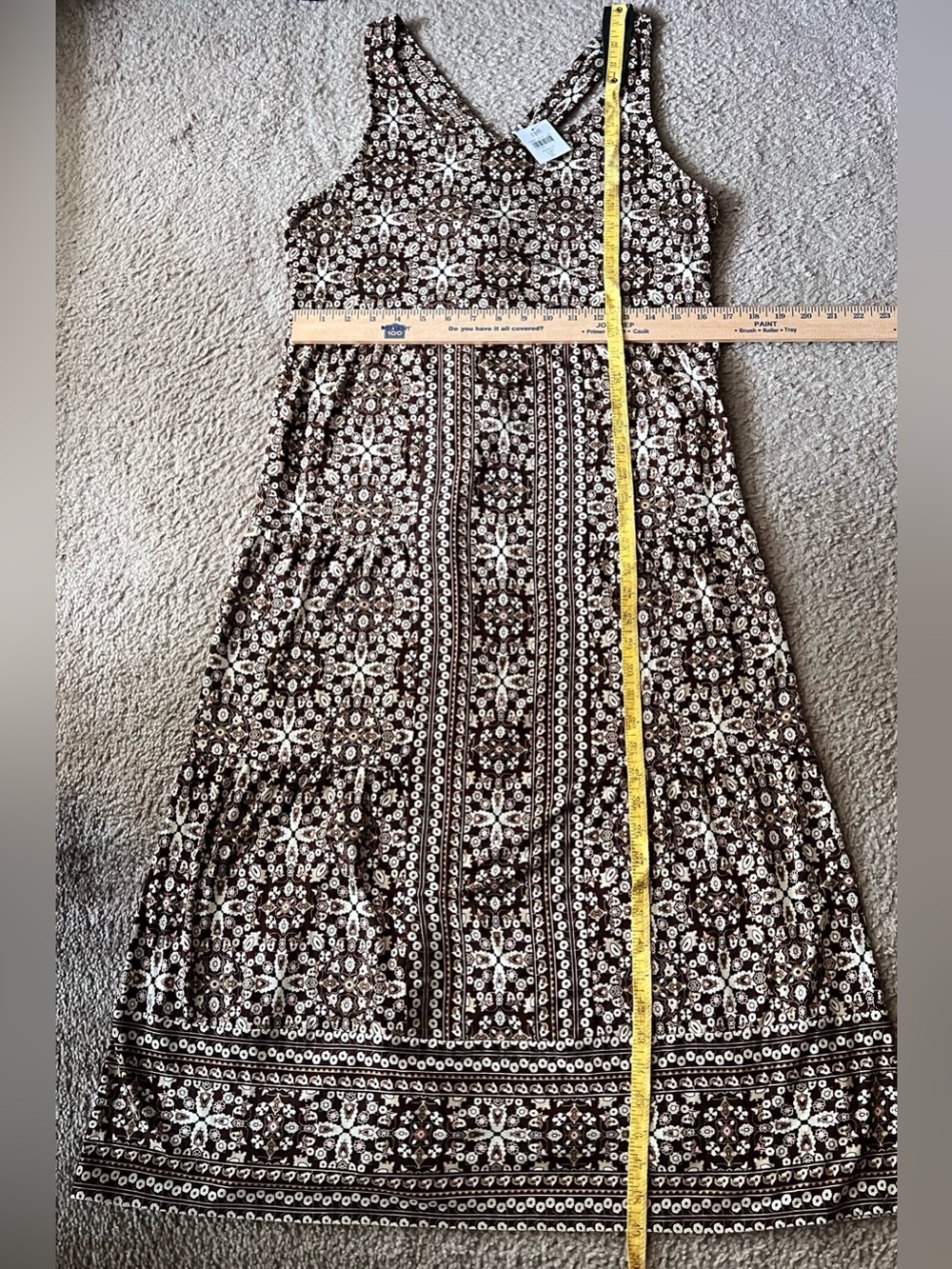 NWT J. Jill Kona ST Geometric Cross-Back Knit Midi Dress SZ LP - Picture 8 of 11